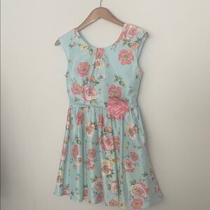 Lilt Blue Floral Girls Dress Size 14